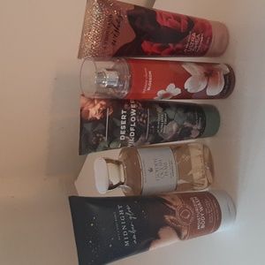 Bath & Body Works body creams, body washes and fine mist